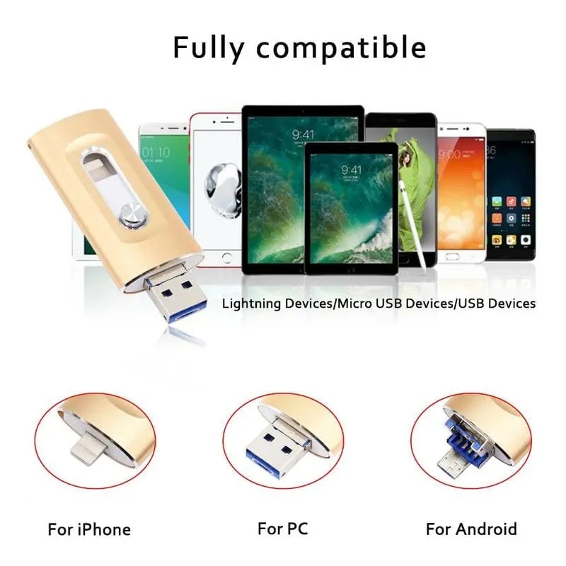 Sakerplus 3 in 1 Portable High Speed USB 3.0 Memory Storage