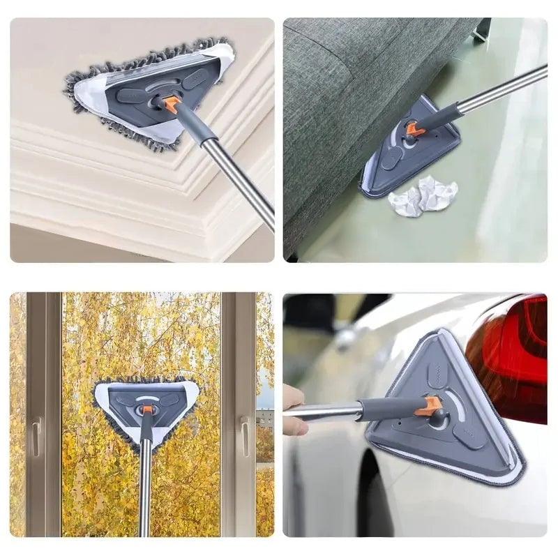 Five-section triangular mop