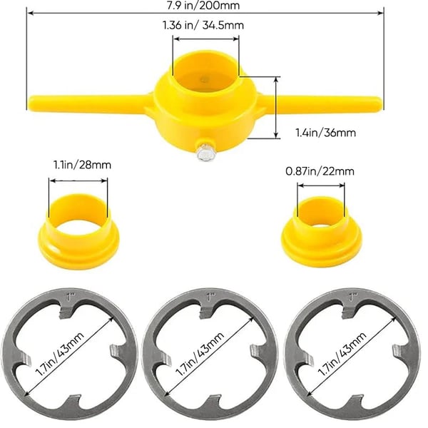 Kunststoff 60° konischer Rohrgewindebohrer und Plattensatz
