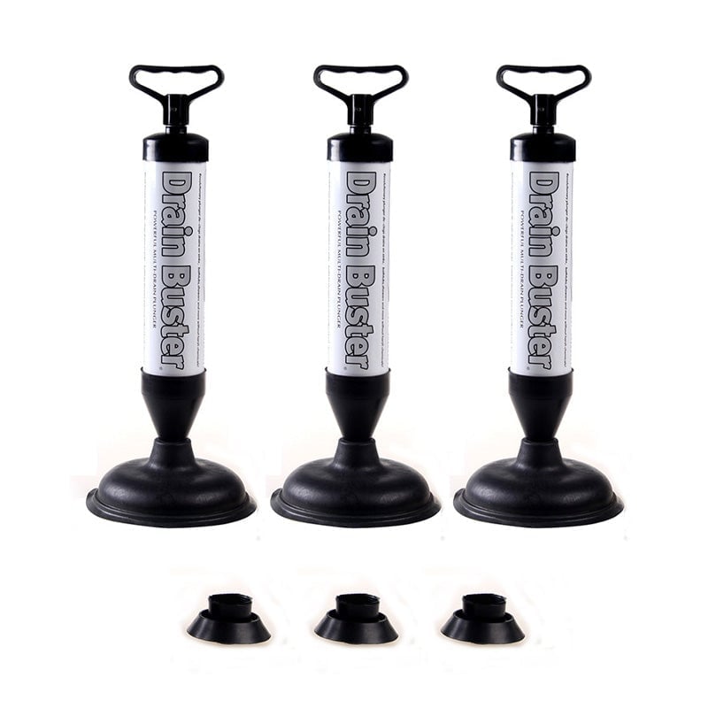 High-Pressure Toilet Plunger Set with Dual Suction Cups