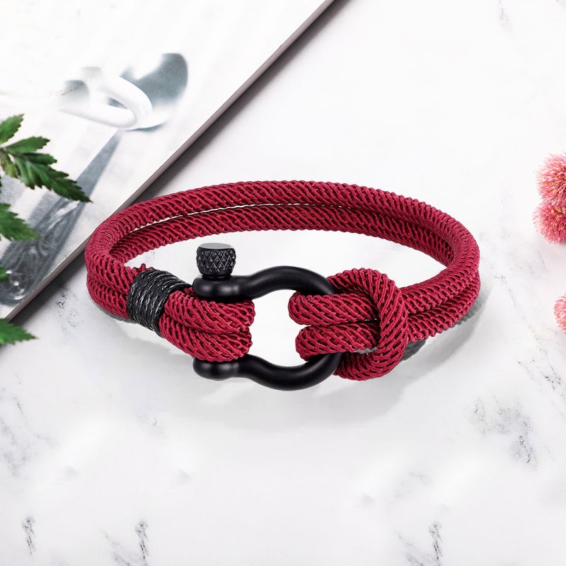 Love You Forever Nautical Braided Rope Bracelet - To My Son/Grandson