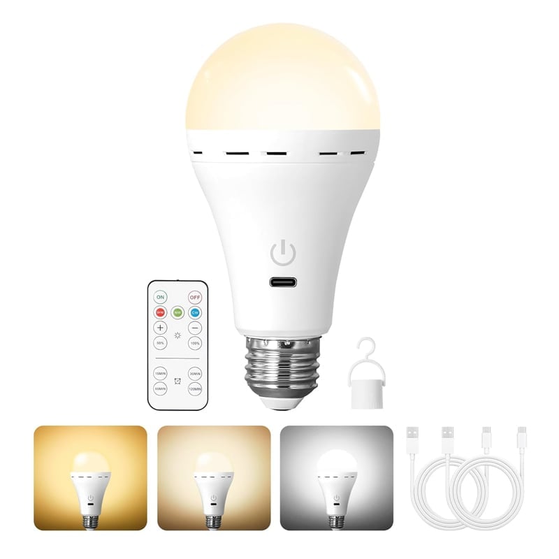 Emergency three-color bulb