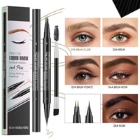 Stylo à sourcils 2 en 1 à double extrémité