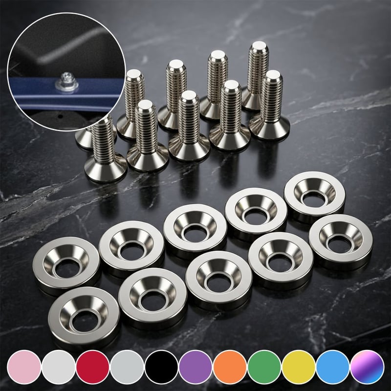 JDM Nickel Plated Bolt Washer Kit