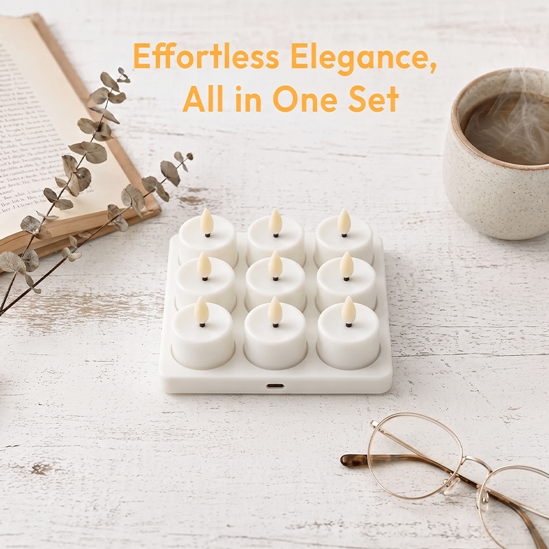 Rechargeable LED Tea Light Set