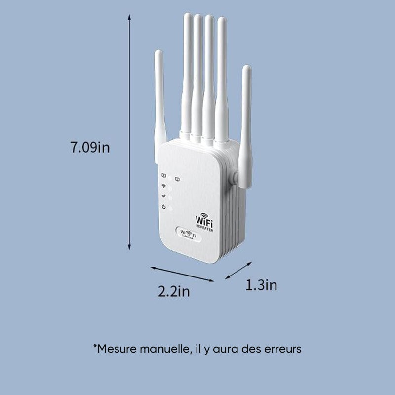 Amplificateur WiFi 6 antennes amélioré 1200 Mbps