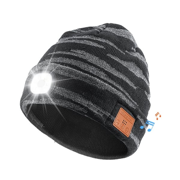 Bluetooth Beanie with LED Light & Removable Speakers