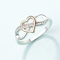 Rose Gold Infinity Heart Ring