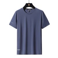 T-shirt à col rond en soie glacée