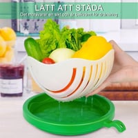 Salladsskärare med citronpress, sallad på 60 sekunder, grön
