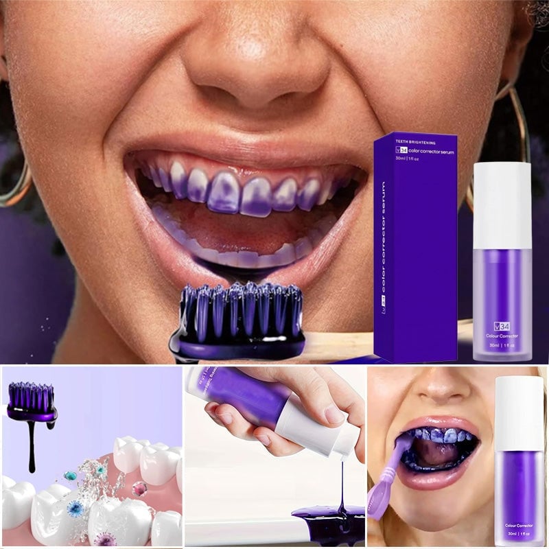 Purple Teeth Whitening Mousse Toothpaste