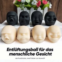 Lustige Emotionsbälle mit menschlichem Gesicht