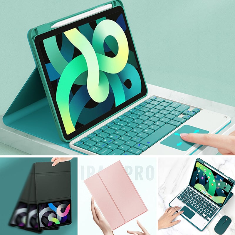 Detachable Wireless Keyboard with Case & Pencil Holder