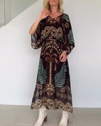 Bohemian V-Neck Loose Dress