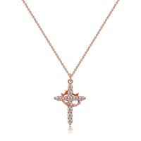 Crown & Cross Pendant Choker Necklace