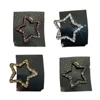 Rhinestone Bling Snap Hair Clip Barrettes (4 Stk)
