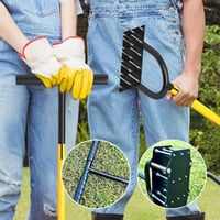 Manual Spring-Loaded Lawn Aerator & Tiller