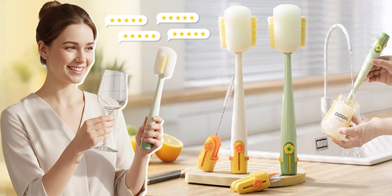 Collage of happy customers