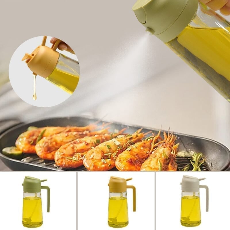 2-in-1 Glass Oil Sprayer and Dispenser🔥