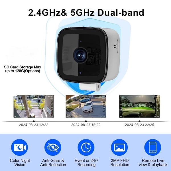 Smart 2K Window Security Camera