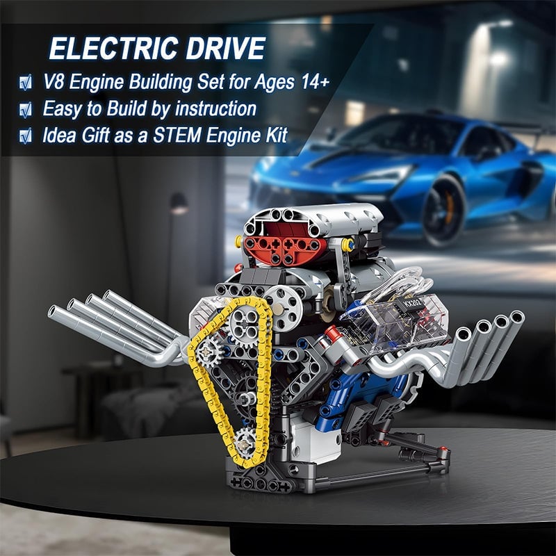 Sakerplus® V8 Working Car Engine Kit
