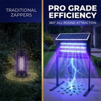 Triple Tube Solar Powered Mosquito Zapper