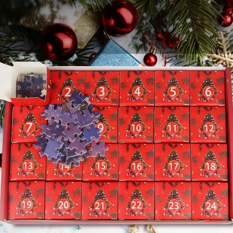 Christmas Countdown Puzzle Surprise Box Toy
