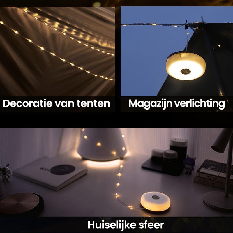 ⭐Outdoor waterdichte draagbare opbergbare lichtslinger