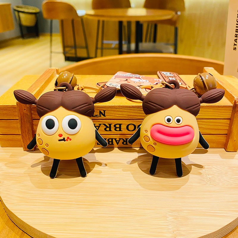 Porte-clés créatif et amusant en silicone, pendentif cloche