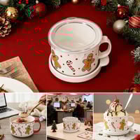 Ceramic Coffee Cup and Saucer Set (Set of 4)