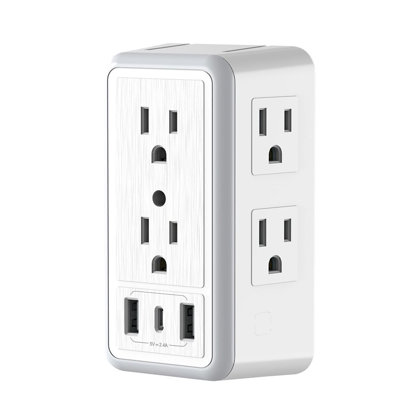 USB Light-Sensing 6-Outlet Power Strip