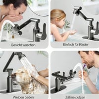 1080° Drehbarer Multifunktions-Wasserhahn aus Edelstahl