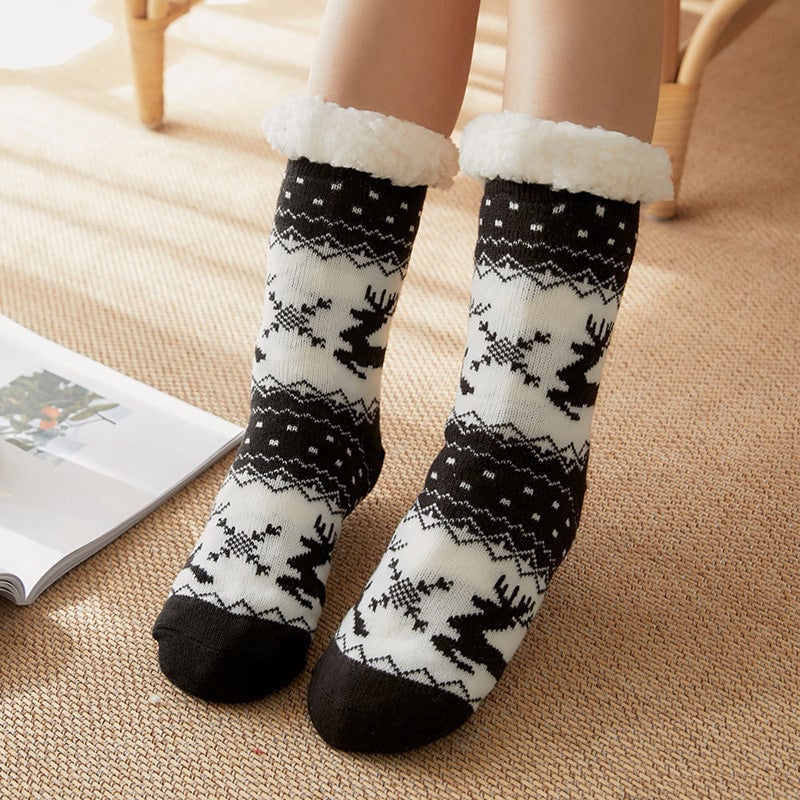 Weihnachtliche Bodensocken – Rutschfeste Haussocken