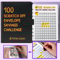 Scratch Off 100 Envelope Challenge Binder