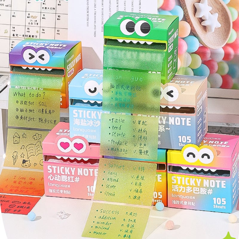 Colorful Self-Adhesive Pull-Out Memo Pads