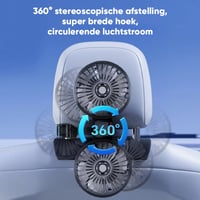 Dubbele kop Mini USB Autoventilator