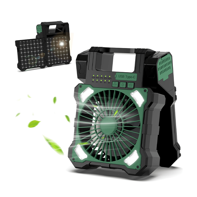 Sakerplus Solar Powered Portable Camping Fan