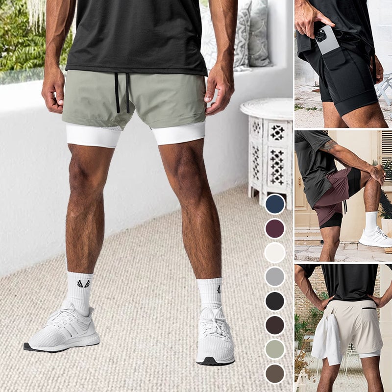 2-i-1 løbeshorts (Herre)