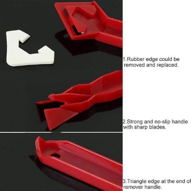 3 IN 1 SILICONE CAULKING TOOLS（STAINLESS STEELHEAD）