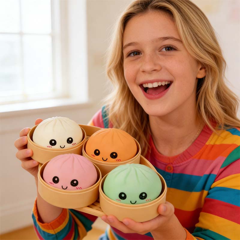 Steamed Bun Squishy Toy (Fun Squeeze Toy)