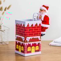 🎅Electric Chimney Climbing Santa Claus Musical Toys🎄