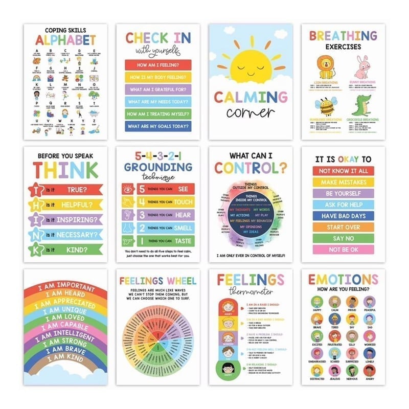 🧘‍♀️ Calming Corner Poster Set 🧠
