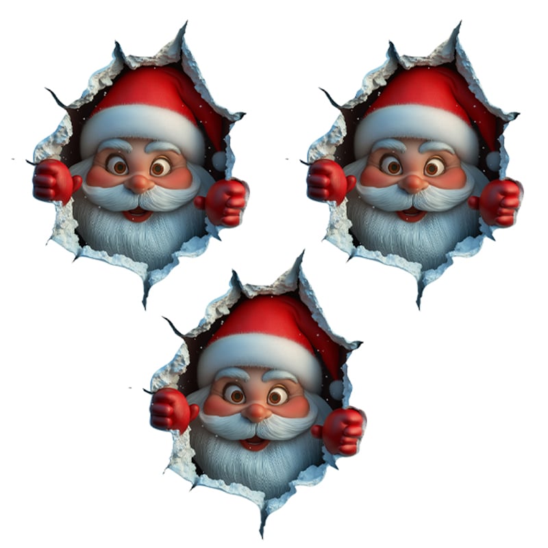 Creative Santa Claus Wall Sticker for Christmas Decorations