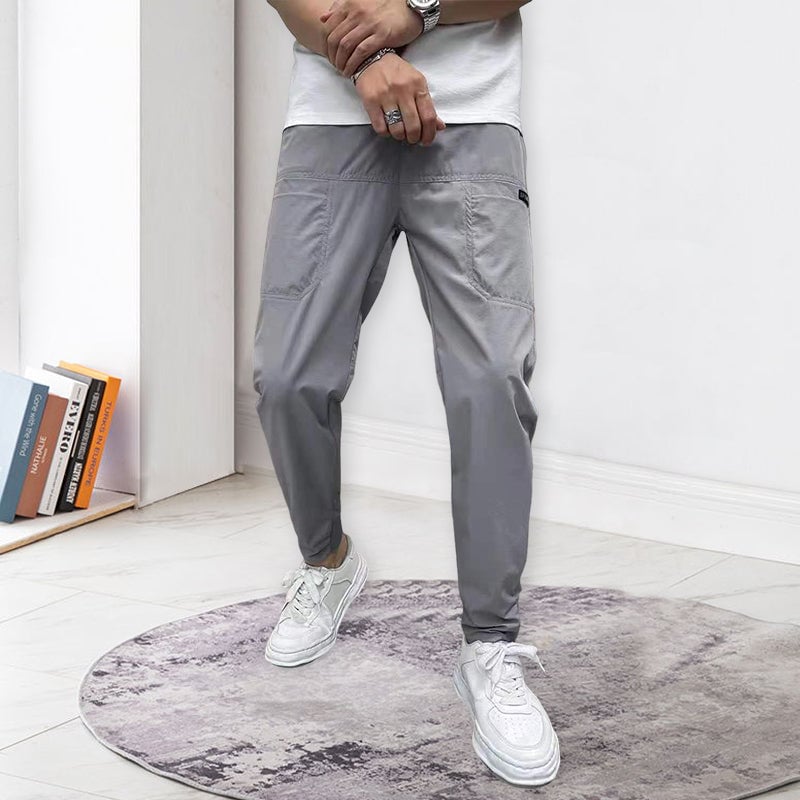 Strækbare Skinny fit Cargobukser med multilommer (Herre)