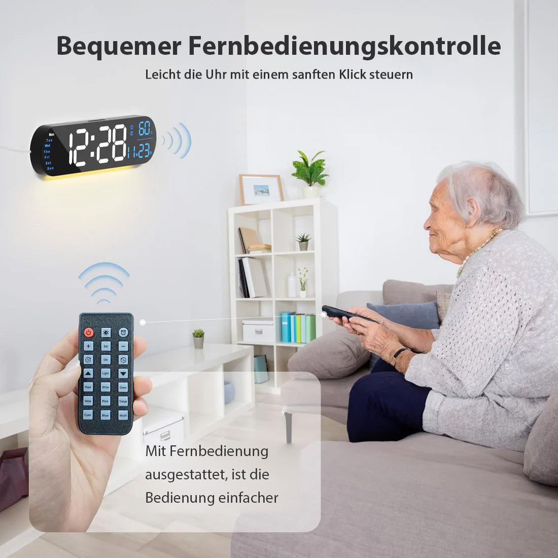 Saker Multifunktionsuhr mit LED-Anzeige