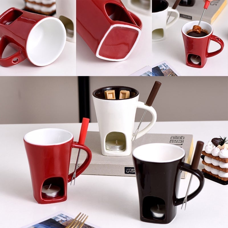 Multi-Functional Ceramic Fondue Mug