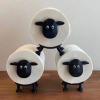 Toilettenpapierhalter mit Schafmotiv