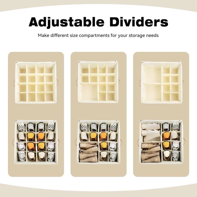 Collapsible Shoe Organizer Box with Transparent Cover