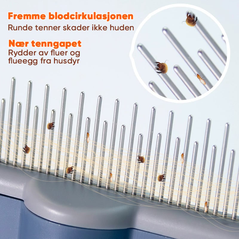 【sale】Lang- og Korttannet Kam i Rustfritt Stål for Kjæledyr