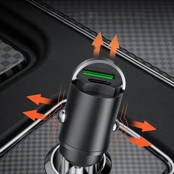 Metal Pull-Ring Invisible Fast Car Charger